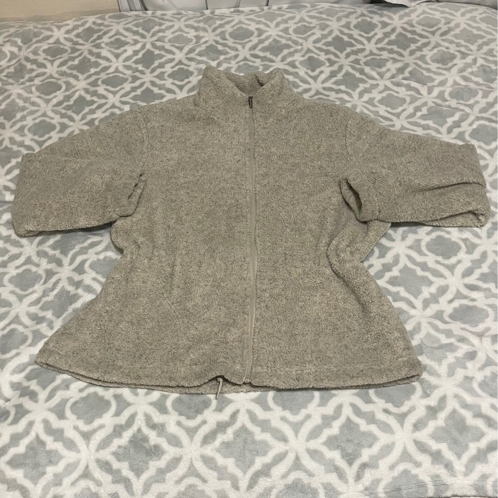 Pacific Trail‎ Fleece Jacket Women's Large Gray Outdoor Full Zip Warm Coat